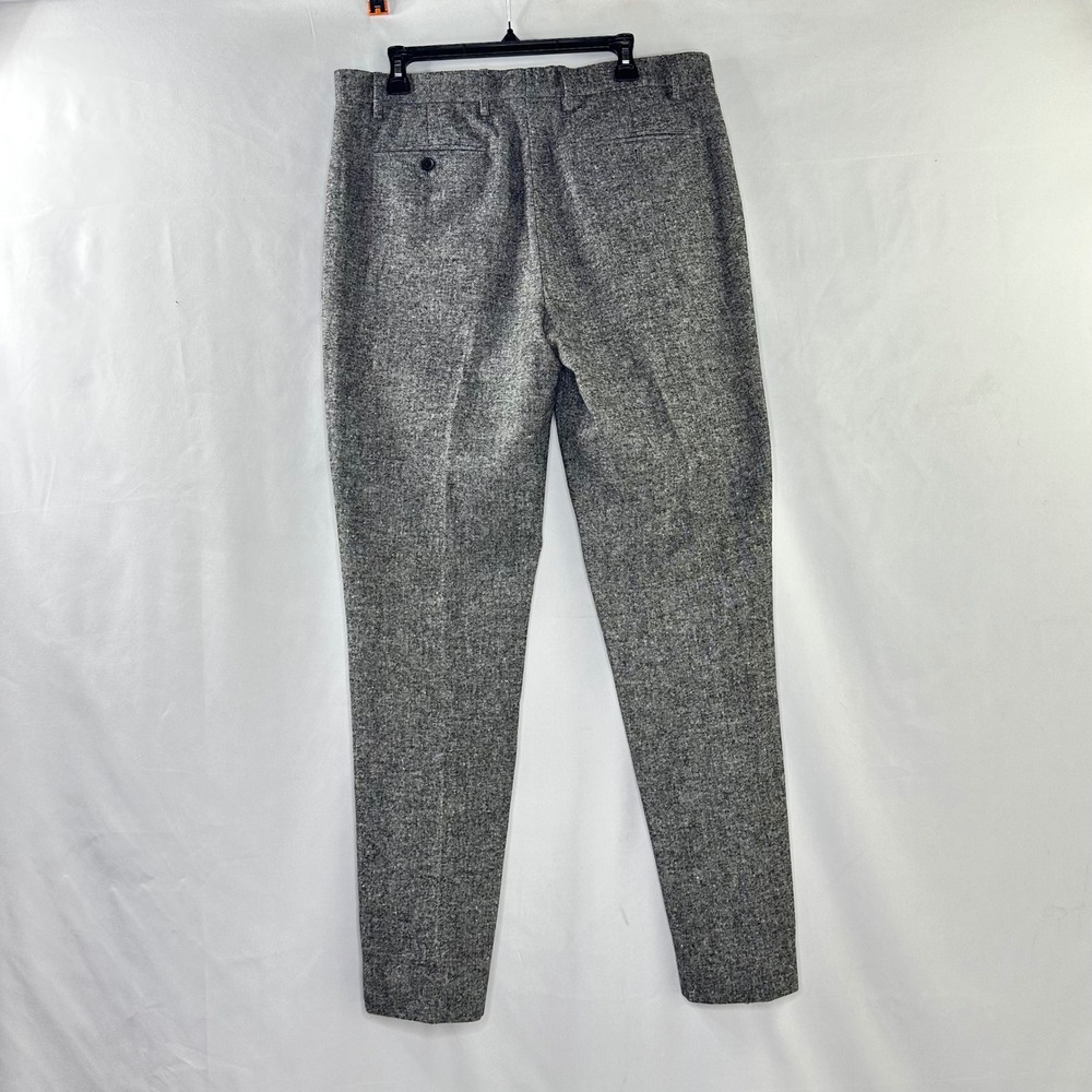 Banana Republic 34x34 Tailored Fit Grey Wool Blend Tweed Trousers Academia Work - Picture 2 of 5